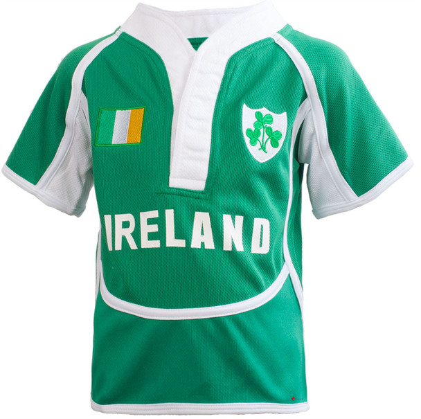 Kids Cool Dry Style Rugby Shirt In Ireland Colours Size 11-12 Years