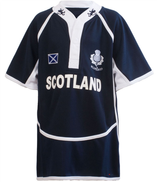 Kids Cool Dry Style Rugby Shirt In Scotland Colours Size 5-6 Years