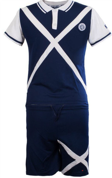 Kids Scotland Football Kit With Saltire Design In Navy Size 12-18 Months
