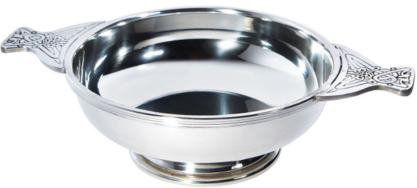 Quaich Scottish Pewter 200mm 8" Tasting Bowl Ideal Christening Gift Engravable