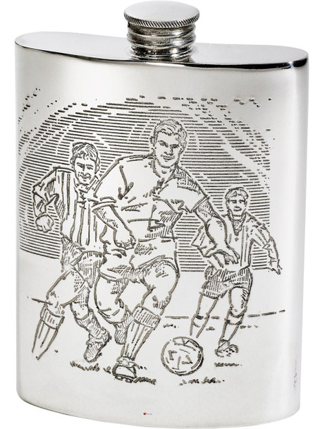 6oz Football Scene Kidney Flask*