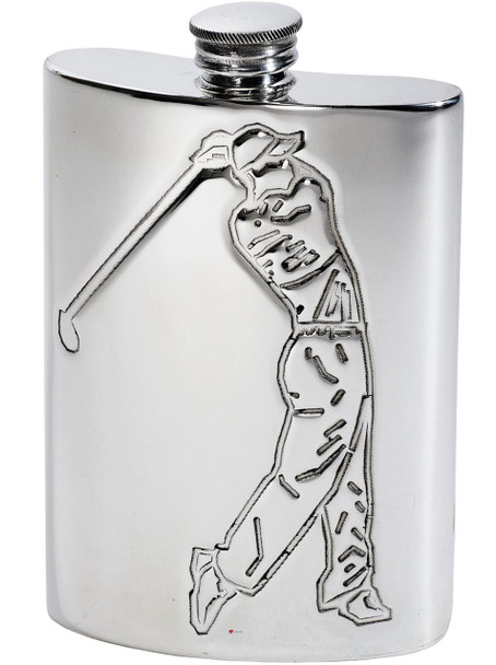 6oz Golf Scene Kidney Flask*