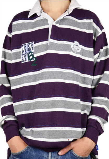 Scottish Rugby Shirt Men s Edinburgh 62 High Design Purple Grey