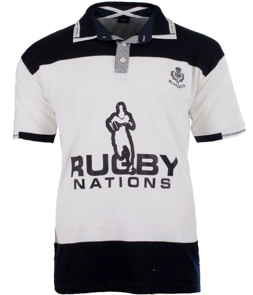 Gents S-S Ssg 2 Rugby Shirt White-Navy
