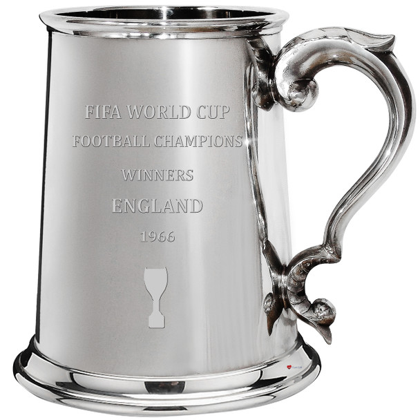 Fifa World Cup Champions England Total Wins 1pt Tankard Pewter