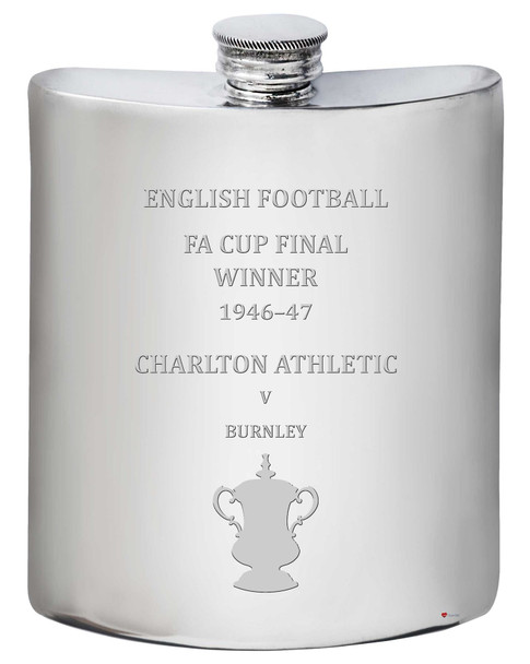 6oz Hip Flask FA Cup Winner Charlton Athletic 1946-47