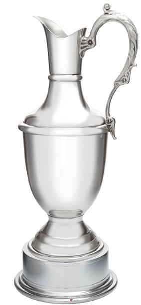Golf Trophy Large 300mm Pewter Claret Jug with Separate Plinth Bright Polished Finish Ideal for Engraving Made in the UK
