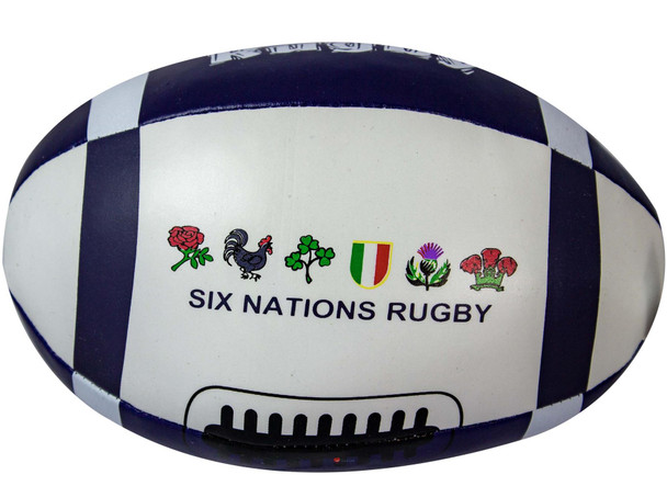 Mini Rugby Ball Child-Friendly Soft 6 Nations Flags