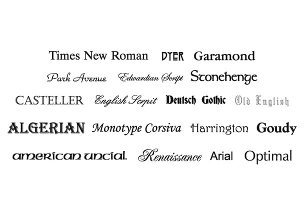 Personalised Custom Engraving up to 4 Lines Printed Text Stylized - Extended W List of Fonts