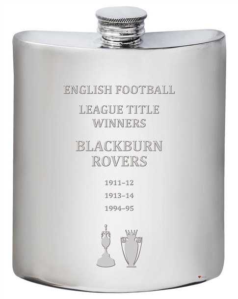 6oz Hip Flask English 1st Division & Premiership Titles, Blackburn Rovers