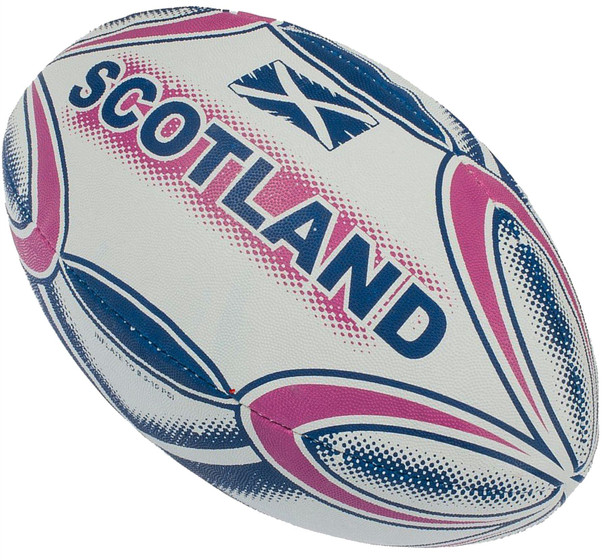 Adult Size Large Rugby Ball Scotland with Saltire Flag