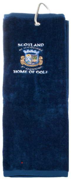 St Andrews Old Course Golf Towel Blue Scotland Home of Golf