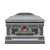 Veterans Silver Finish with White Interior - Metal Casket