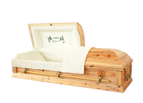 Timberline Solid Cedar Wood with Ivory Velvet Interior