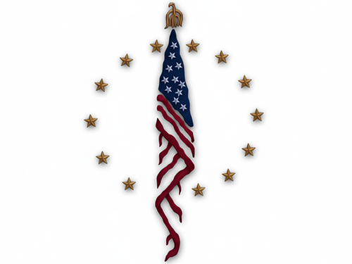 Stars & Stripes Head Panel - White