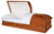 Collin Solid Hardwood Casket with Beige Velvet Interior - Wood Casket