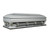 Frank Silver with White Velvet Interior 27.5" - Oversize Metal Casket