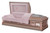 Monticello Rose with Pink Velvet Interior - Stainless Steel Casket