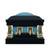 In God's Care Spruce Blue Casket with Blue Velvet Interior- Metal Casket