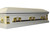 White Cross' Lords Prayer Casket with White Velvet Interior - Metal Casket