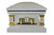 White Cross' Lords Prayer Casket with White Velvet Interior - Metal Casket