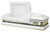 Last Supper' Antique White Casket - Metal Casket