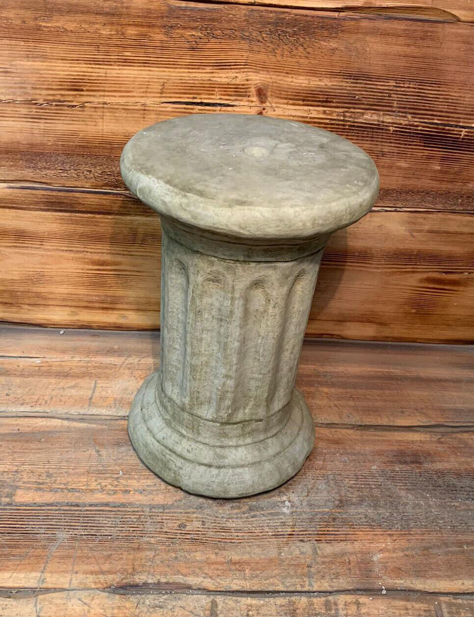 STONE GARDEN LARGE ROUND SOLID HEAVY PLINTH COLUMN PEDESTAL ORNAMENT