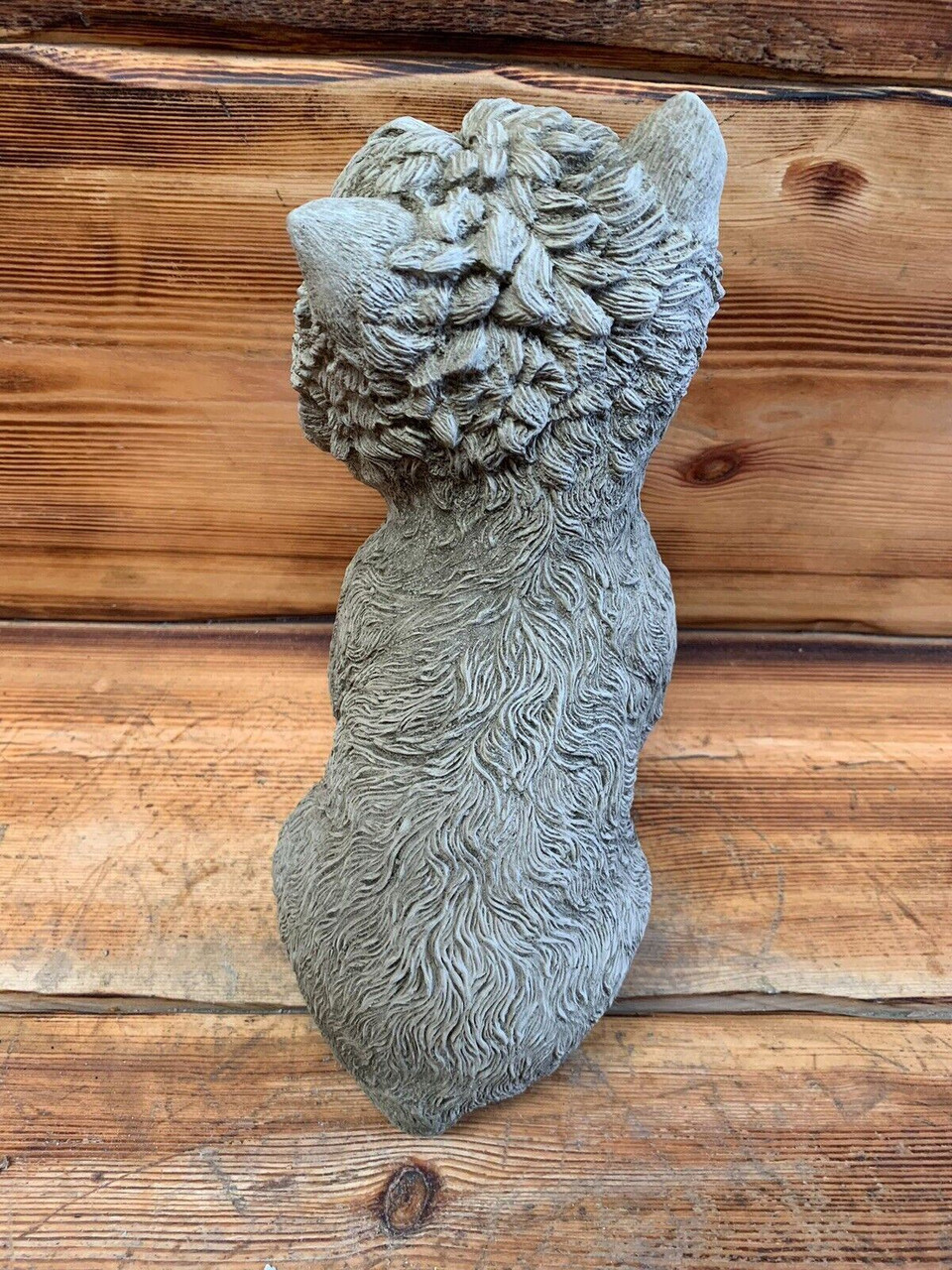 STONE GARDEN DETAILED SITTING TERRIER WESTIE YORKIE DOG GIFT STATUE ORNAMENT