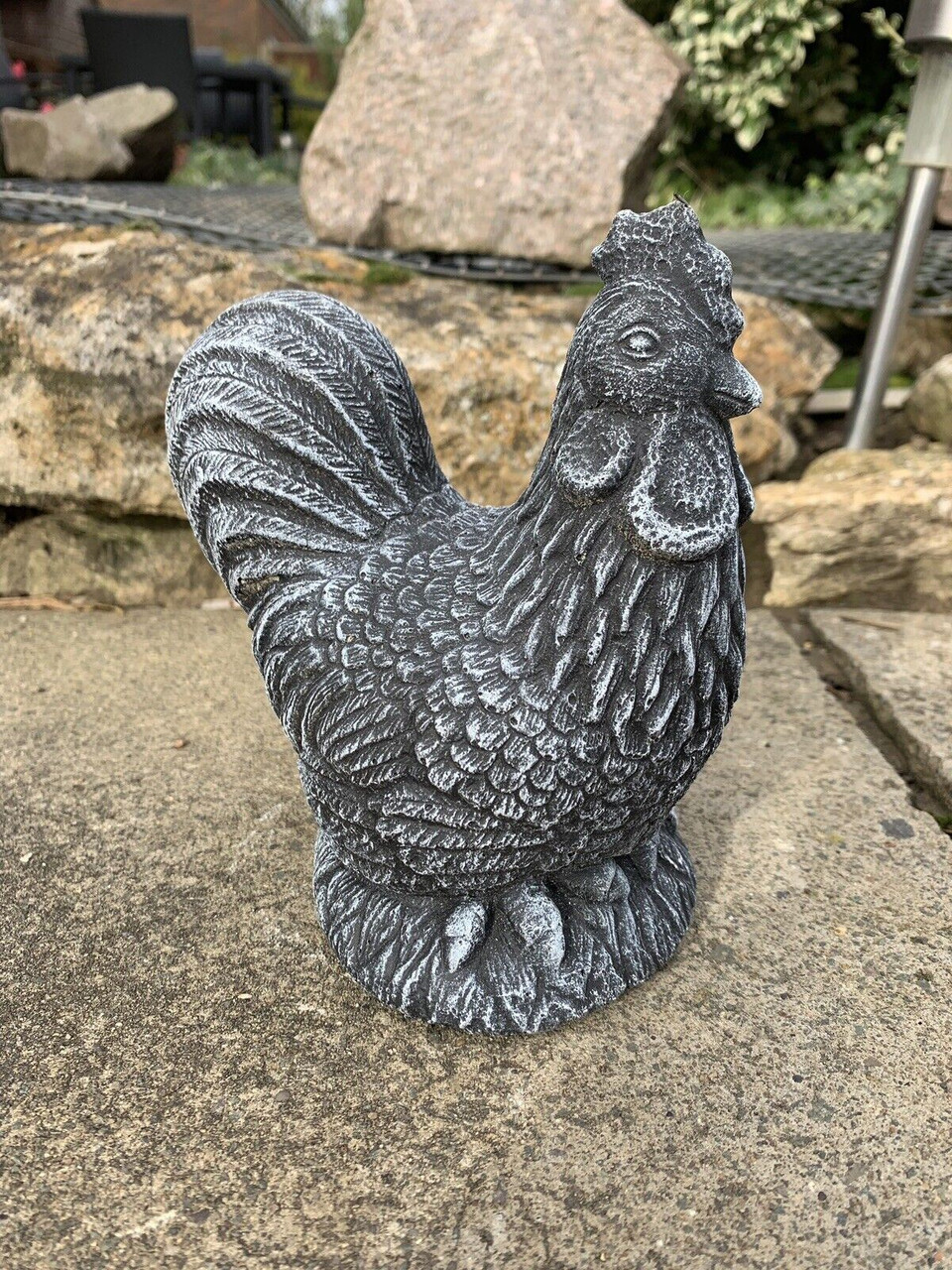 STONE GARDEN CHICKEN HEN CUTE GIFT ORNAMENT 