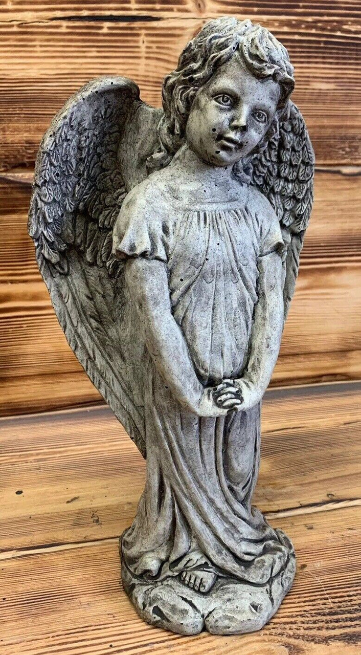 STONE GARDEN CUTE ANGEL CHERUB STATUE ORNAMENT