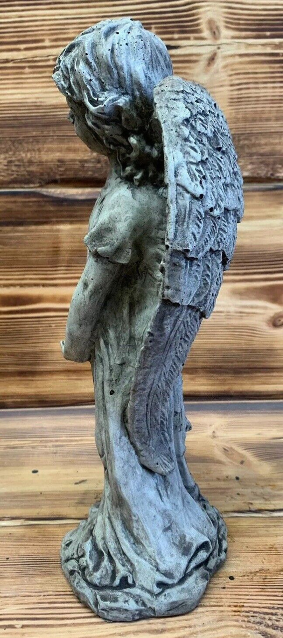 STONE GARDEN CUTE ANGEL CHERUB STATUE ORNAMENT