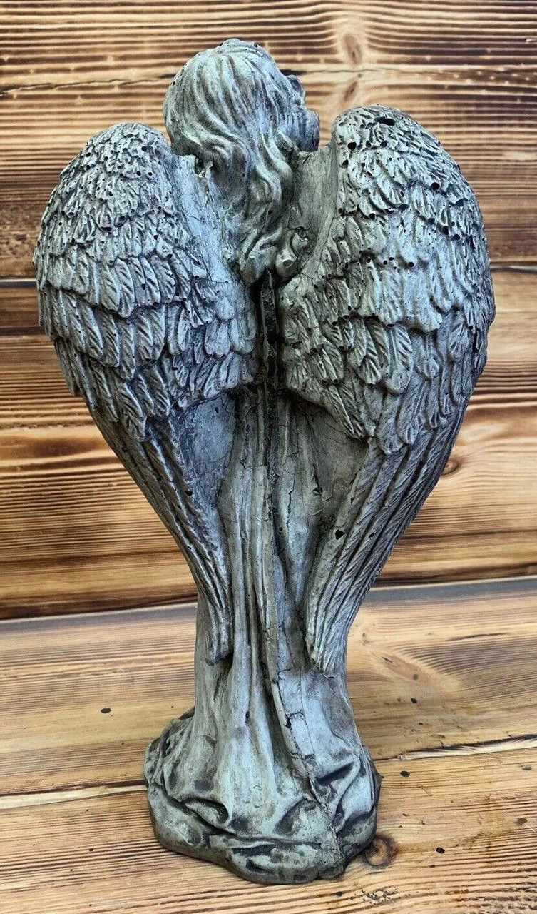 STONE GARDEN CUTE ANGEL CHERUB STATUE ORNAMENT