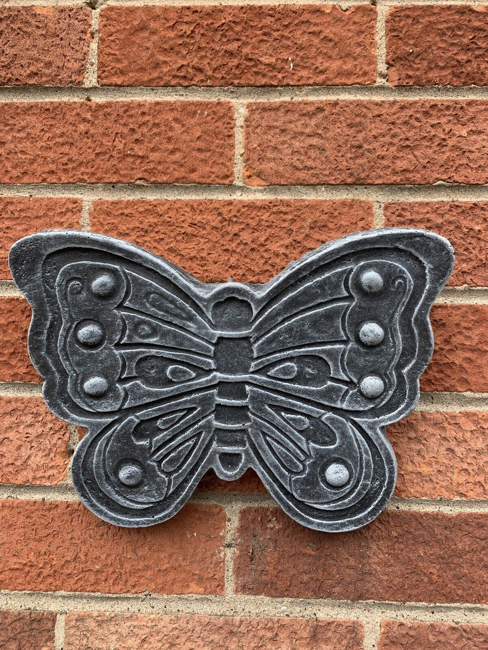 STONE GARDEN DETAILED BUTTERFLY WALL HANGER HANGING PLAQUE ORNAMENT