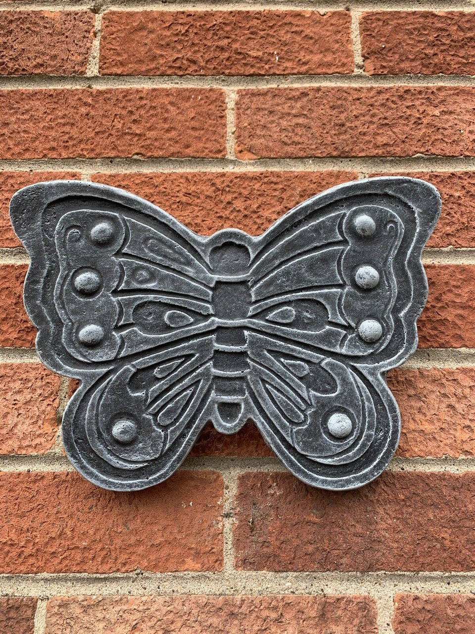 STONE GARDEN DETAILED BUTTERFLY WALL HANGER HANGING PLAQUE ORNAMENT