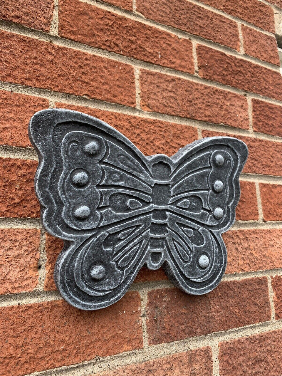 STONE GARDEN DETAILED BUTTERFLY WALL HANGER HANGING PLAQUE ORNAMENT