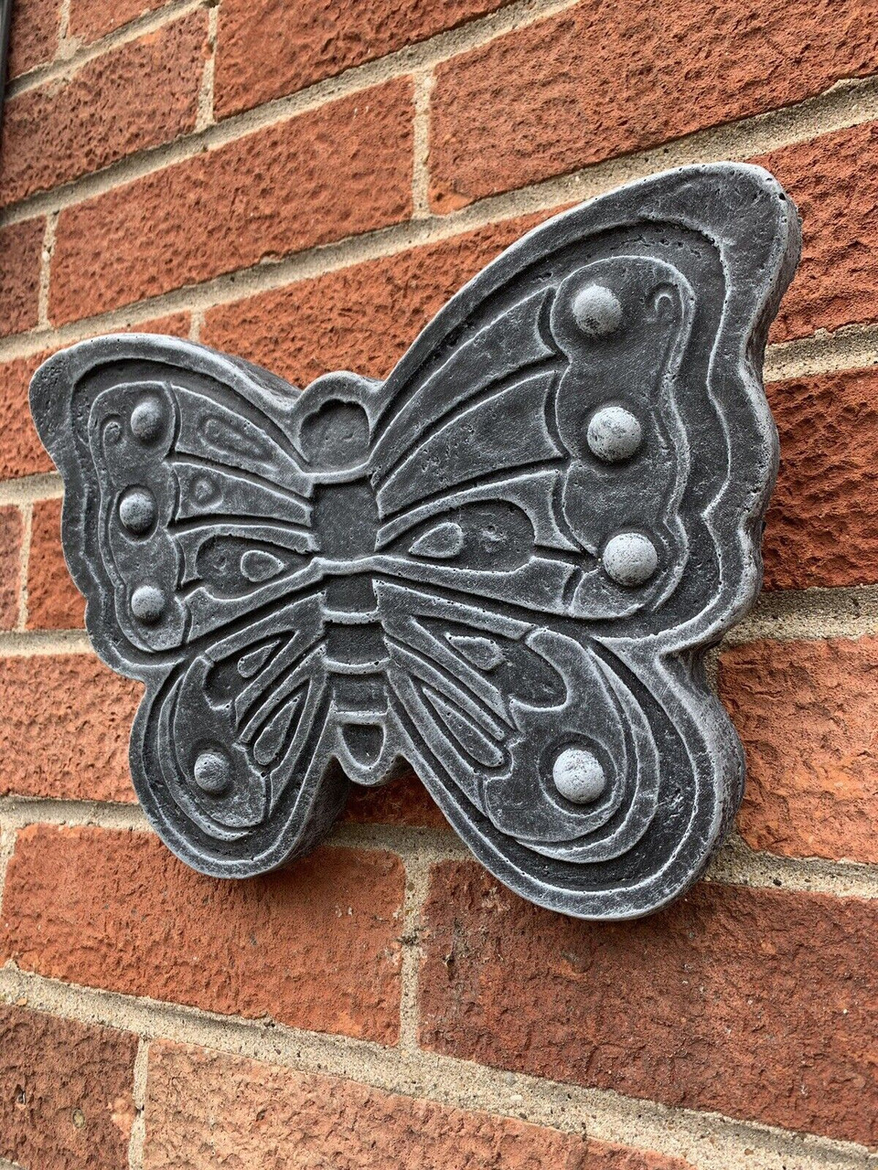 STONE GARDEN DETAILED BUTTERFLY WALL HANGER HANGING PLAQUE ORNAMENT