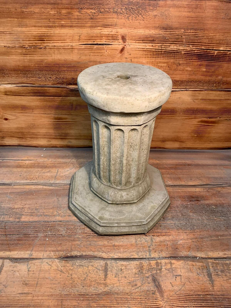 STONE GARDEN LARGE HEXAGONAL SOLID HEAVY PLINTH COLUMN PEDESTAL ORNAMENT