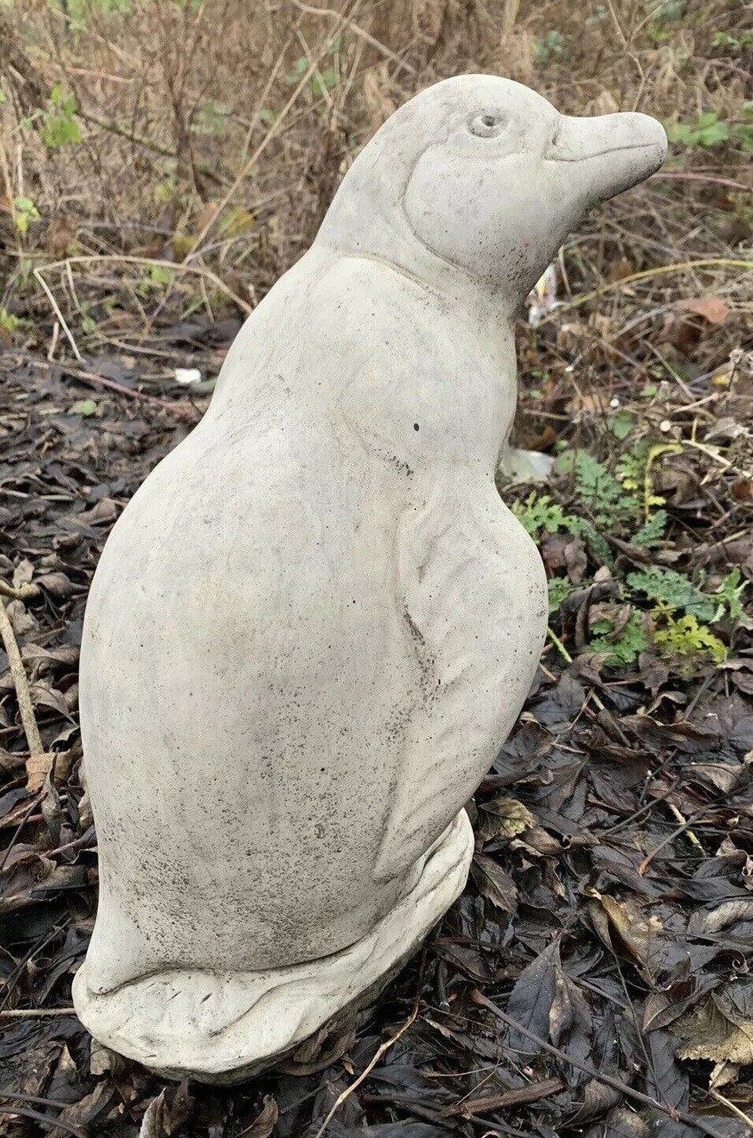 STONE GARDEN LARGE CUTE PENGUIN WILDLIFE BIRD GIFT ORNAMENT 