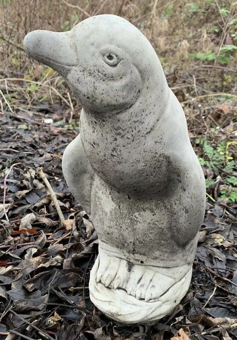 STONE GARDEN LARGE CUTE PENGUIN WILDLIFE BIRD GIFT ORNAMENT 