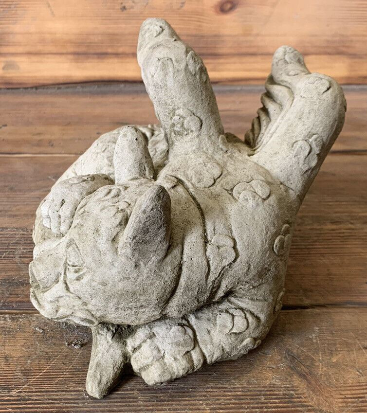 STONE GARDEN SHY SLEEPING CUTE BABY DRAGON ORNAMENT GOTHIC STATUE