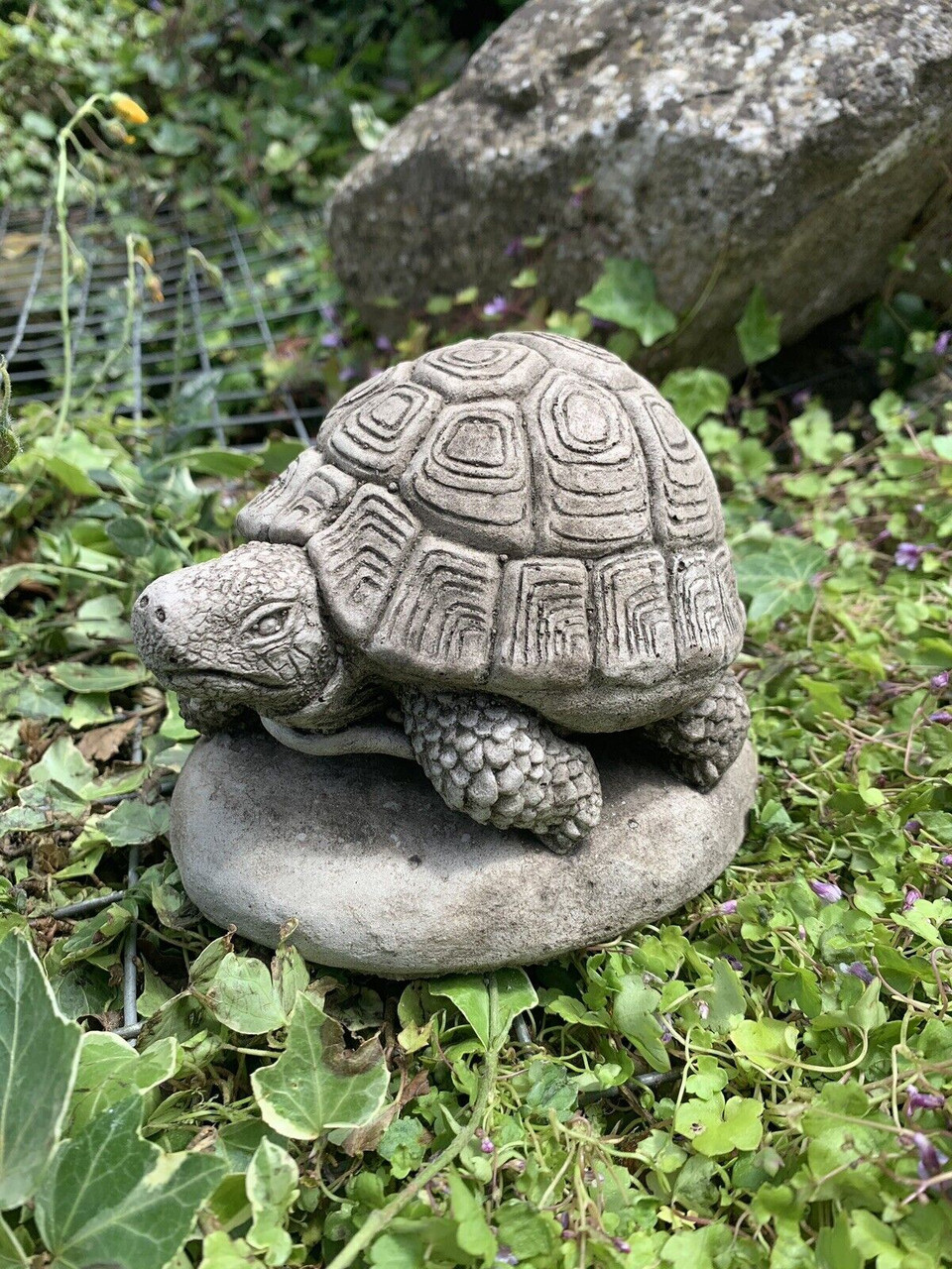 STONE GARDEN SMALL TORTOISE DETAILED CONCRETE ORNAMENT