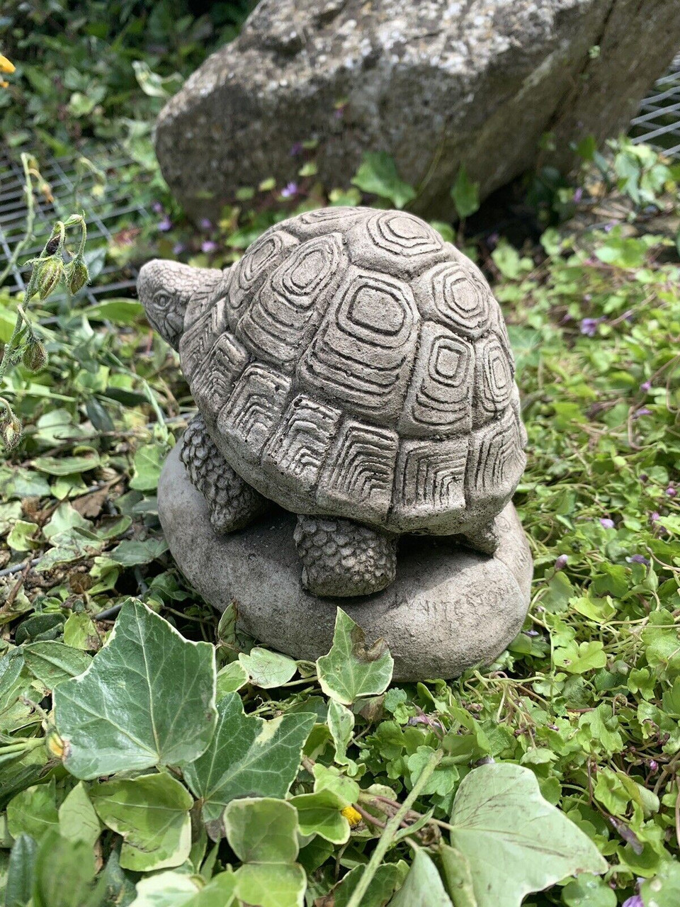 STONE GARDEN SMALL TORTOISE DETAILED CONCRETE ORNAMENT