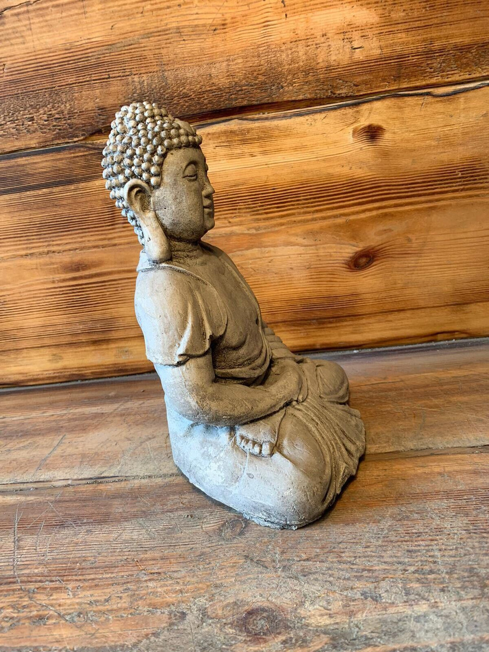 STONE GARDEN MAZE ROBE BUDDHA NATURAL GIFT CONCRETE ORNAMENT