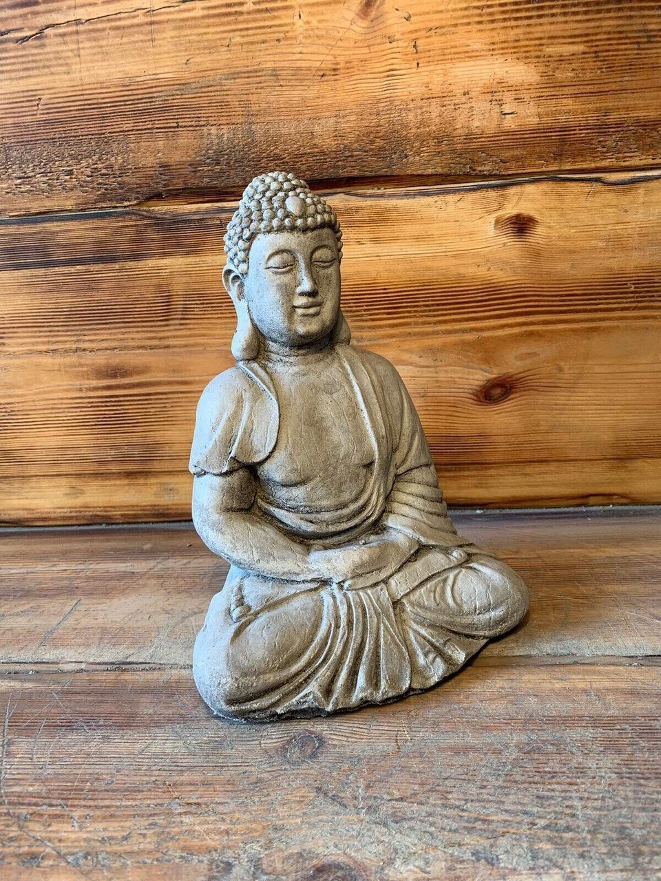 STONE GARDEN MAZE ROBE BUDDHA NATURAL GIFT CONCRETE ORNAMENT