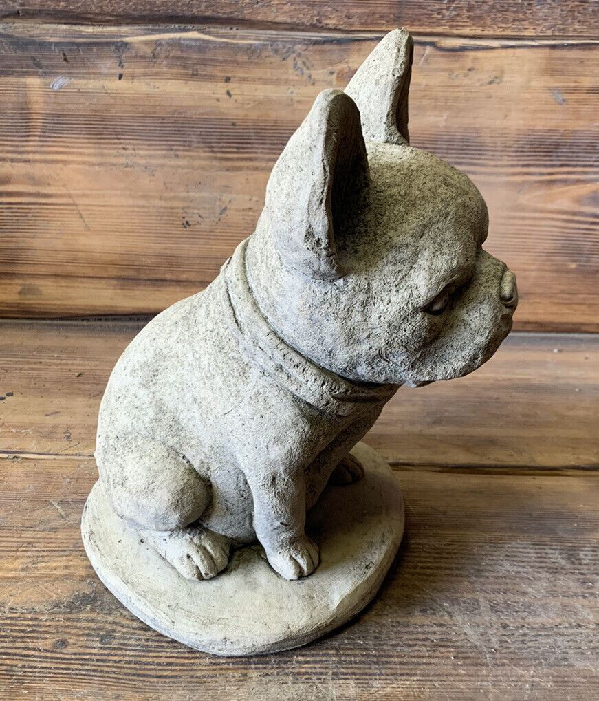 STONE GARDEN SITTING FRENCH BULLDOG FRENCHIE DOG PUPPY GIFT ORNAMENT STATUE