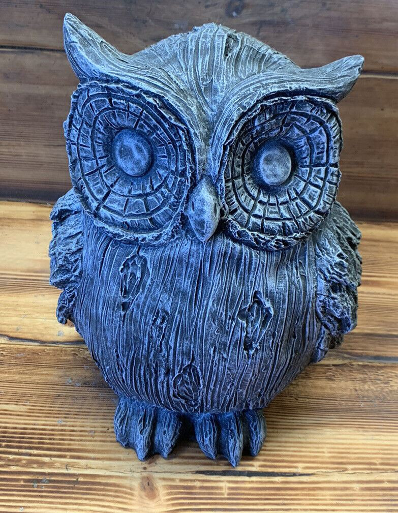 STONE GARDEN LARGE OWL STATUE GIFT ORNAMENT 