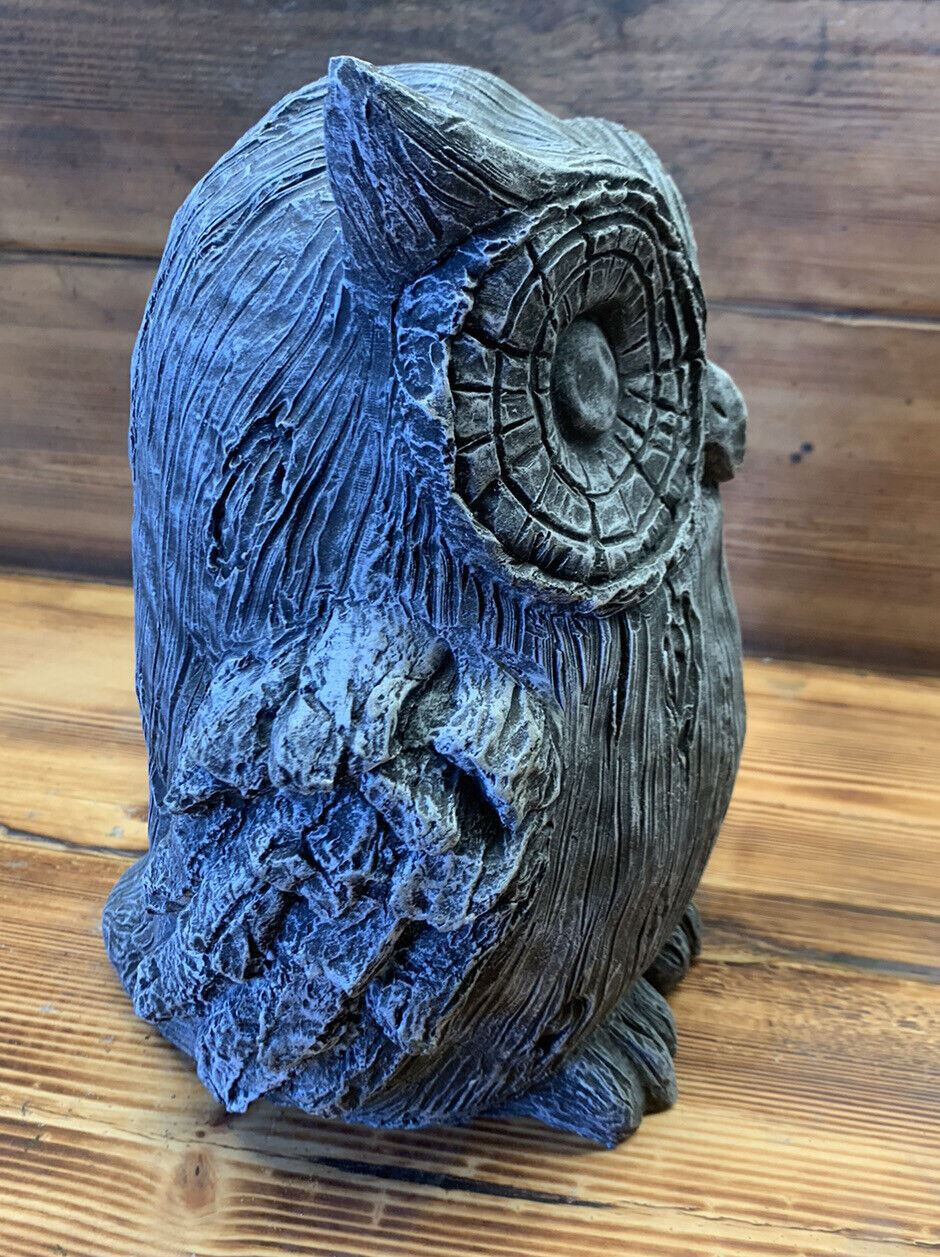 STONE GARDEN LARGE OWL STATUE GIFT ORNAMENT 