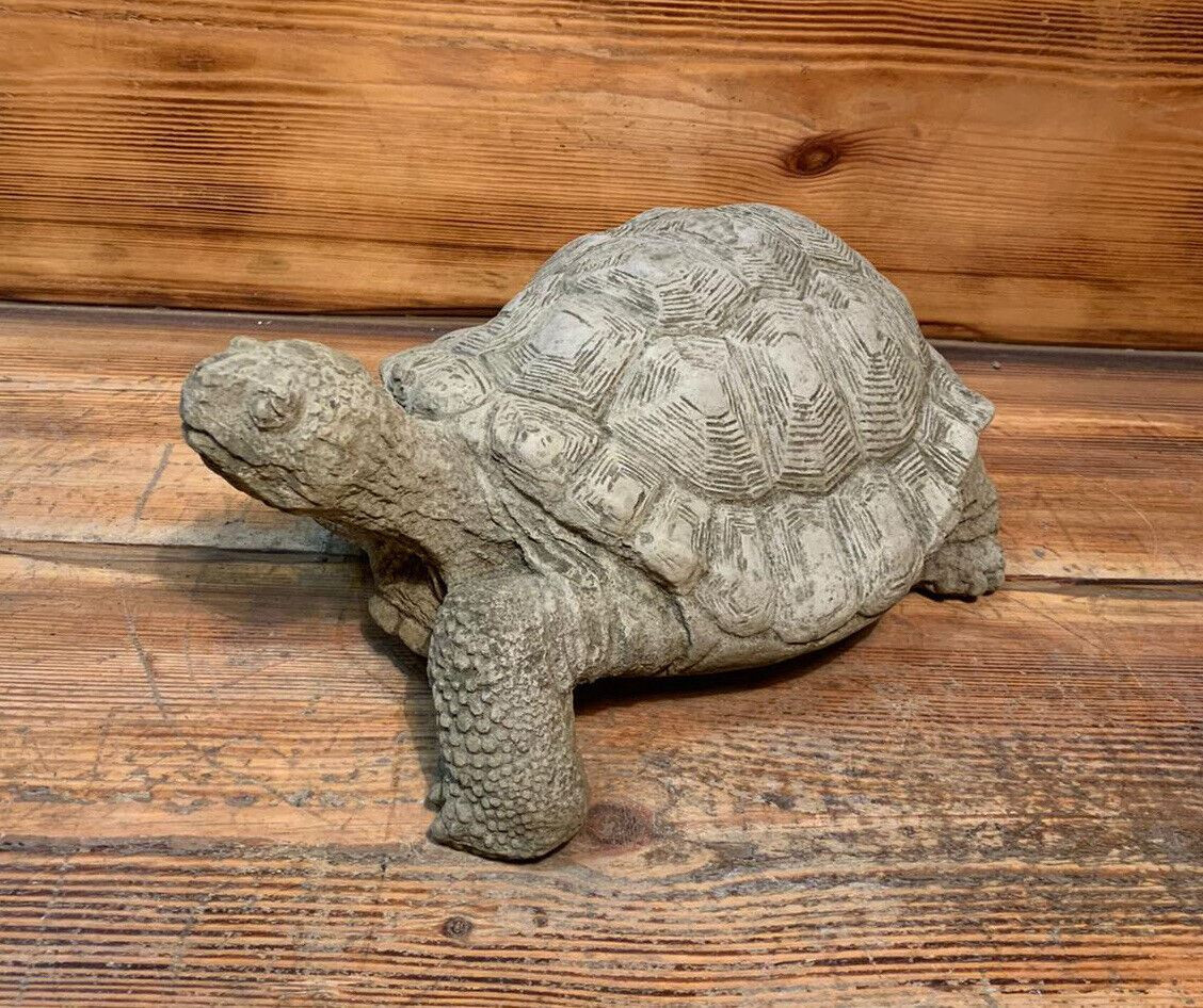 STONE GARDEN TURTLE TORTOISE DETAILED ORNAMENT