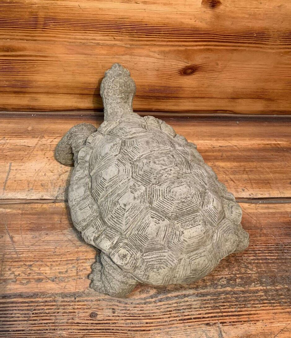 STONE GARDEN TURTLE TORTOISE DETAILED ORNAMENT