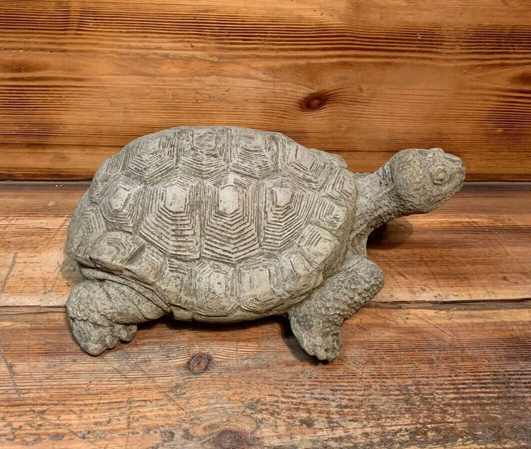 STONE GARDEN TURTLE TORTOISE DETAILED ORNAMENT